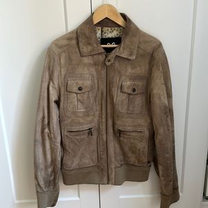 Distressed D&G Suede Bomber Jacket